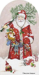 Melissa Shirley Designs Snowy Santa Dome Needlepoint Canvas