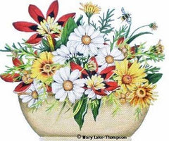 Melissa Shirley Designs Autumn Floral Needlepoint Canvas