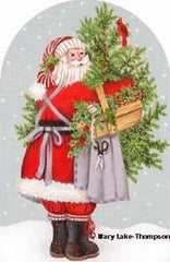 Melissa Shirley Designs Santa's Tree Dome Needlepoint Canvas