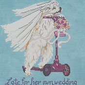 Barbara Russell Late for Her Own Wedding Needlepoint Canvas