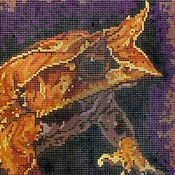 Barbara Russell Thai Leaf Frog Needlepoint Canvas