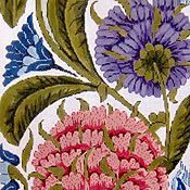 Barbara Russell DeMorgan Floral III Needlepoint Canvas