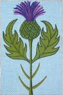 Zecca Thistle with Stitch Guide Needlepoint Canvas