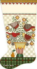 Melissa Shirley Designs Calling Birds Stocking Needlepoint Canvas