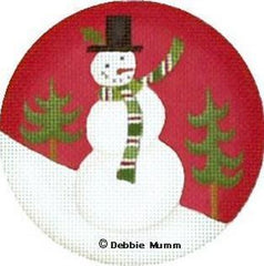 Melissa Shirley Designs Snowman Orn DM Needlepoint Canvas