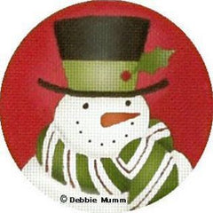 Melissa Shirley Designs Snowman w/Scarf Orn DM Needlepoint Canvas