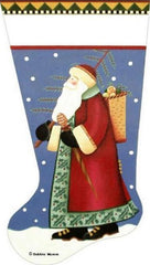 Melissa Shirley Designs Basket Santa Stocking DM Needlepoint Canvas