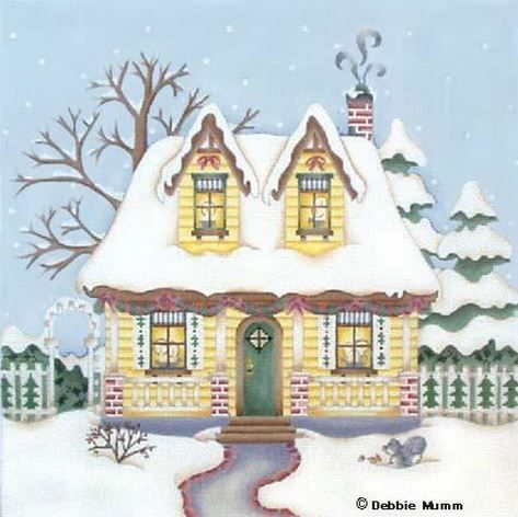 Melissa Shirley Designs Candlelight Cottage DM45-A Needlepoint Canvas
