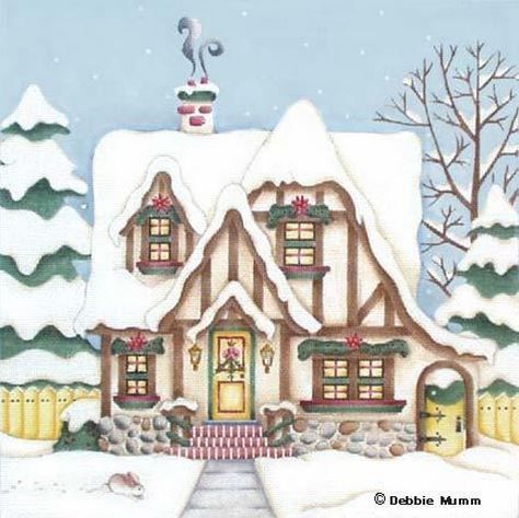 Melissa Shirley Designs Tudor Cottage DM45-D Needlepoint Canvas