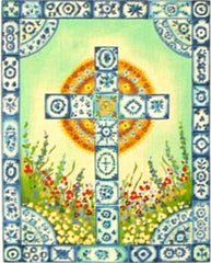 Melissa Shirley Designs Cross in the Meadow Needlepoint Canvas
