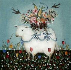 Melissa Shirley Designs John Johanssen Tulip Lamb Needlepoint Canvas - 18M