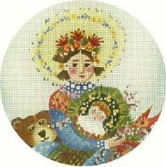 Melissa Shirley Designs Lake Madonna Round Needlepoint Canvas