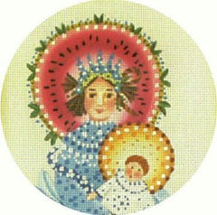 Melissa Shirley Designs Watermelon Madonna Round Needlepoint Canvas