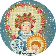 Melissa Shirley Designs Winter Madonna Round Needlepoint Canvas