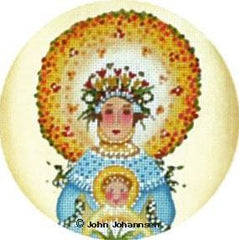 Melissa Shirley Designs Lily Madonna Round Needlepoint Canvas