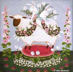 Melissa Shirley Designs Bunny Lamb Needlepoint Canvas