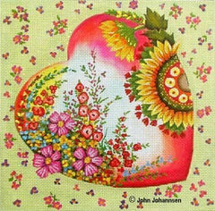 Melissa Shirley Designs John Johannsen Big Heart Needlepoint Canvas