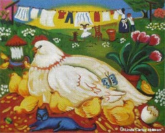 Melissa Shirley Designs Chickens by the Line Needlepoint Canvas