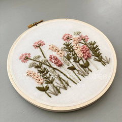 And Other Adventures Embroidery Co Meadow Embroidery Kit - Blush & Olive