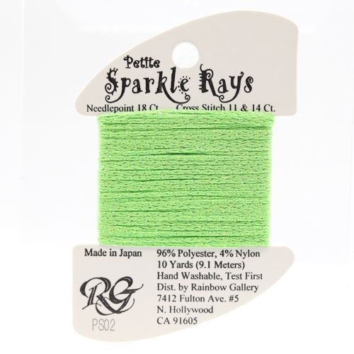 Petite Sparkle Rays - Lime, 02, 10yds.
