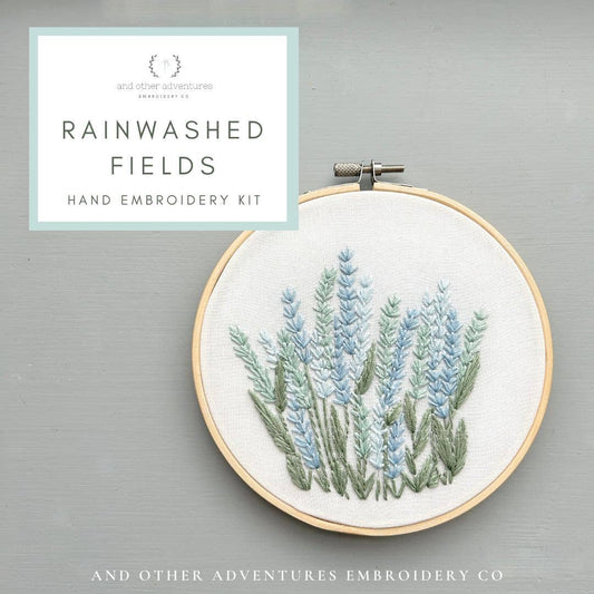 And Other Adventures Embroidery Co Rainwashed Fields Embroidery Kit
