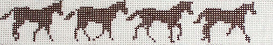 The Meredith Collection Trotting Horses Belt Needlepoint Canvas