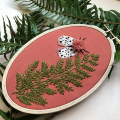 M Creative J Moth and Fern Embroidery Kit