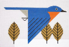 Charley Harper Bluebird Needlepoint Canvas