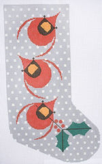 Charley Harper Christmas Card Stock Needlepoint Canvas