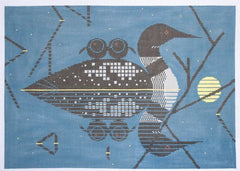 Charley Harper Clair de Loon Needlepoint Canvas