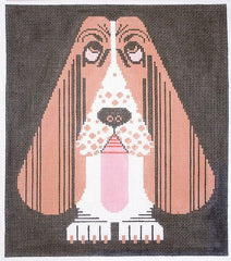 Charley Harper Hound Dawg Needlepoint Canvas