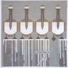 Charley Harper Pier Group Eyeglass Case Needlepoint Canvas