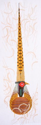 Charley Harper Phancy Pheathers Needlepoint Canvas