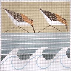 Charley Harper Sanderlings Eyeglass Case Needlepoint Canvas