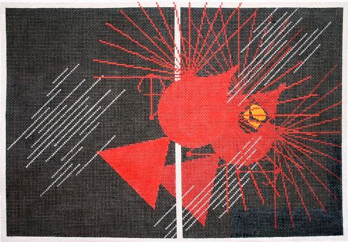 Charley Harper Seeing Red Needlepoint Canvas