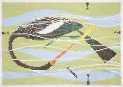 Charley Harper Anhinga Needlepoint Canvas