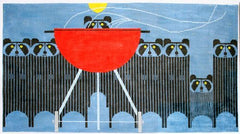 Charley Harper Big Rac Attack Needlepoint Canvas