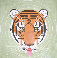 Charley Harper Cool Carnivore Needlepoint Canvas
