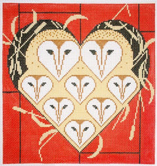 Charley Harper Vowlentine Needlepoint Canvas