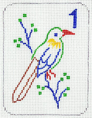 Kate Dickerson Needlepoint Collections Mini Mahjong Tile Bird Needlepoint Canvas