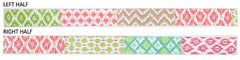 Kate Dickerson Needlepoint Collections Belt - Patchwork of Bright Ikat Patterns - Pinks, Greens, Turquoise, Lavenders Needlepoint Canvas