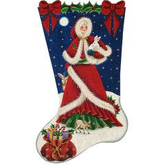 Rebecca Wood Designs Mrs Santa Stocking Needlepoint Canvas - 13M