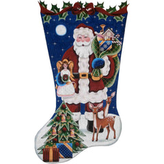 Rebecca Wood Designs Angel Topper Santa Stocking Needlepoint Canvas - 13M