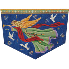 Rebecca Wood Designs The Announcement Stocking Cuff Needlepoint Canvas - 13M