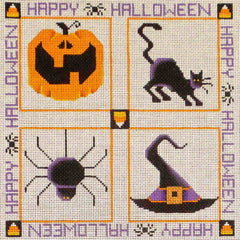 Rebecca Wood Designs October Halloween Pillow Needlepoint Canvas