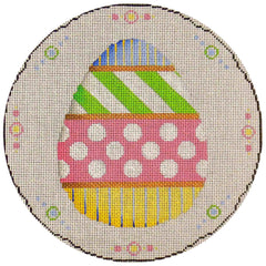 Rebecca Wood Designs April Round Pillow Needlepoint Canvas