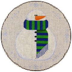 Rebecca Wood Designs January Round Pillow Needlepoint Canvas