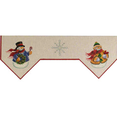 Rebecca Wood Designs Snowman Mantle One Needlepoint Canvas