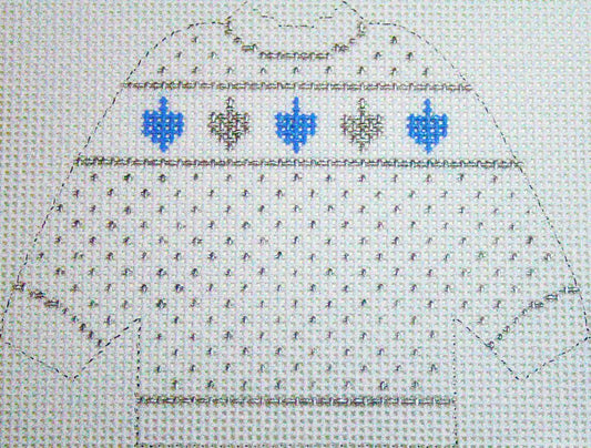 KCN Designers Dreidels Pullover Needlepoint Canvas