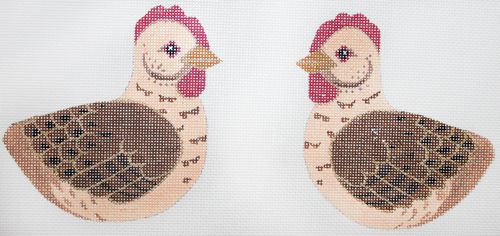 Labors of Love French Hen Clip On Needlepoint Canvas